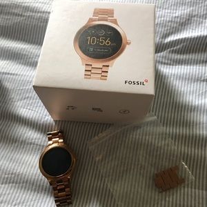 Rose Gold Fossil Smart Watch